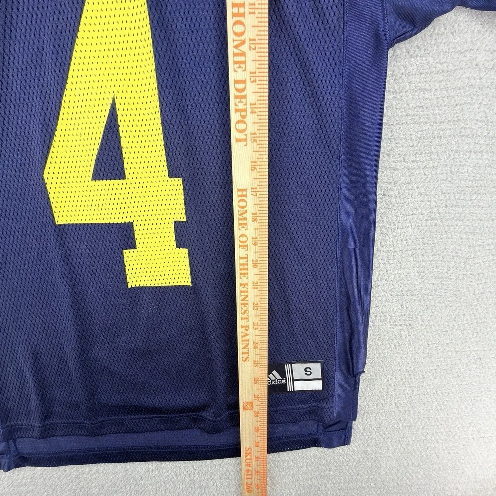NEW Adidas University of‎ Michigan Wolverines #4 Football Jersey Mens Small Blue